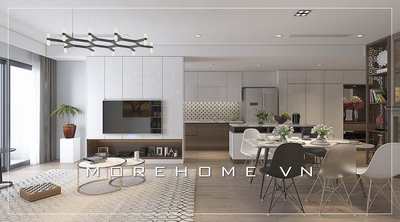 Thiết kế nội thất phòng ăn hiện đại, trẻ trung cho nhà chung cư